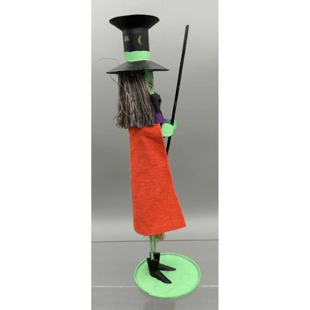 Vintage Witch Candle Stick Holder Halloween Handmade 11" RARE‎ Unique Decor - Picture 5 of 16